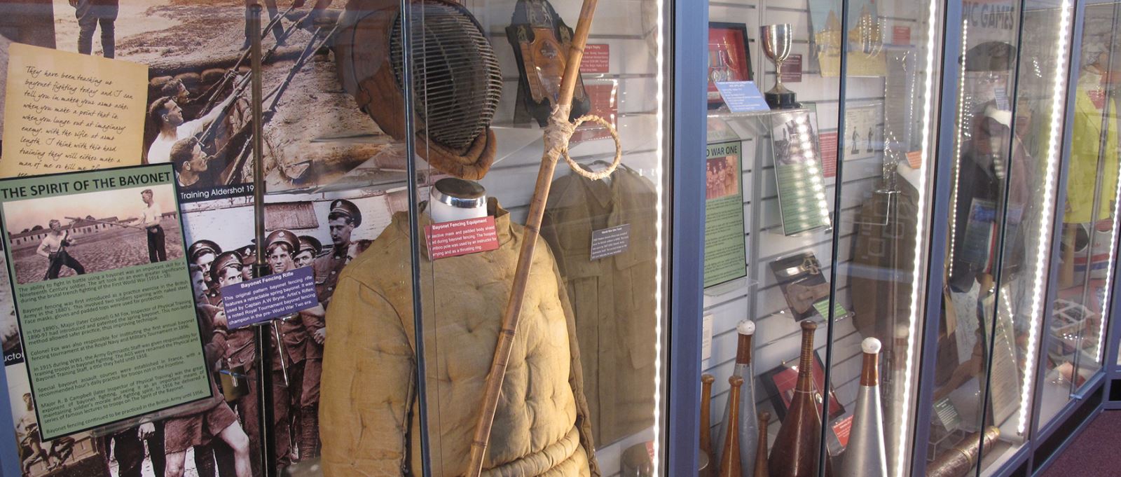 Inside the Royal Army Physical Training Corps Museum, Aldershot